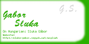 gabor sluka business card